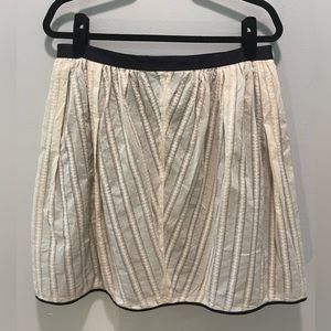 J. Crew Cotton Mini Skirt Cream with Black Lining | Women’s Size 12